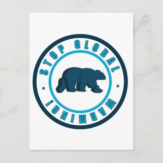 Carte Postale Arrêter la conception du cercle vintage réchauffem