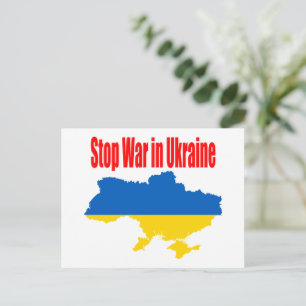 Carte Postale arrêter la guerre en Ukraine 