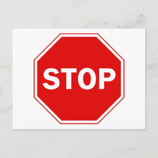 Carte Postale Arrêter le signe