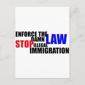 Carte Postale arrêter l'immigration illégale