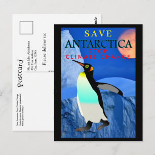 Carte Postale Arrêtez le changement climatique réchauffant le pi