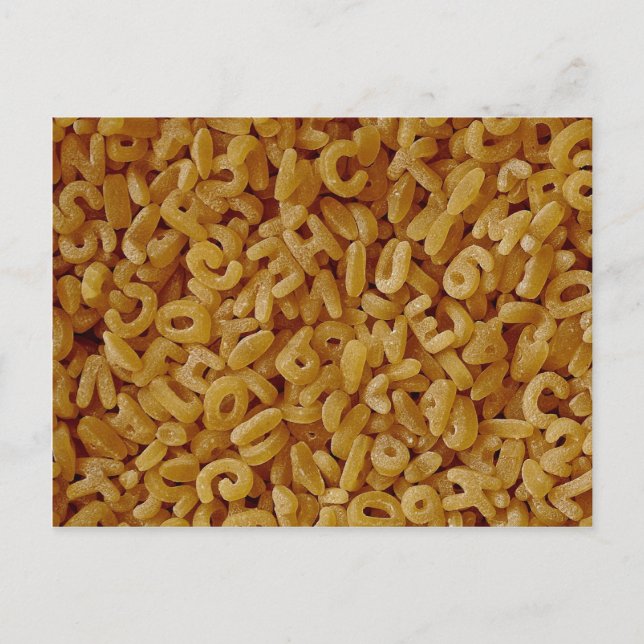 Carte Postale Arrière - plan Alphabet unique (Devant)