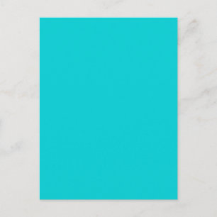 Carte Postale Arrière - plan couleur bleu turquoise Aqua Solid T