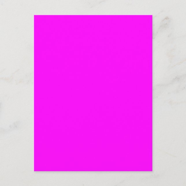 Carte Postale Arrière - plan couleur Fuchsia Magenta Rose Solid  (Devant)