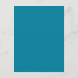 Carte Postale Arrière - plan couleur Lagoon Turquoise profond bl