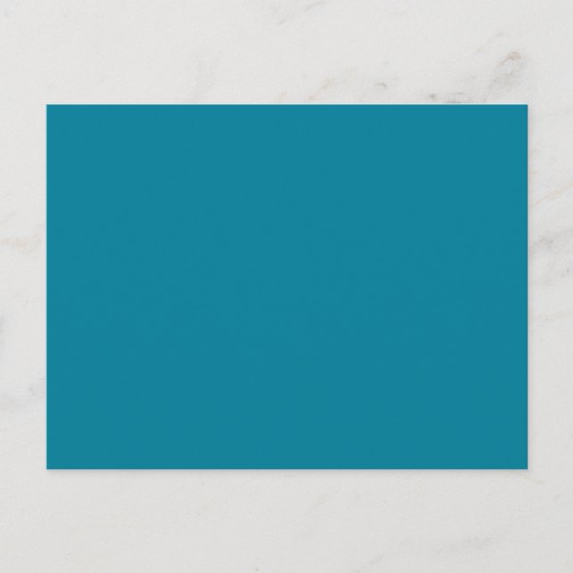 Carte Postale Arrière - plan couleur Lagoon Turquoise profond bl (Devant)