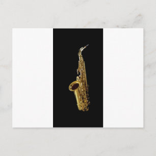 Carte Postale Arrière - plan de charbon de Saxophone ~ Sax