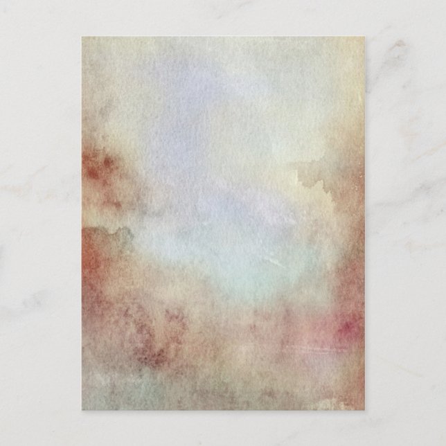 Carte Postale Arrière - plan de chute d'aquarelle (Devant)