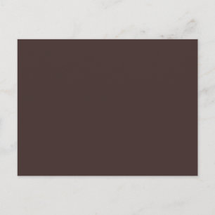 Carte Postale Arrière - plan de couleur Cocoa Brown Solid Trend