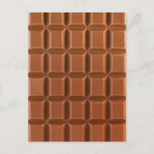 Carte postale arrière - plan de la barre de chocol