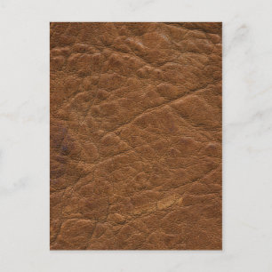 Carte Postale Arrière - plan de texture en cuir tanné Brown