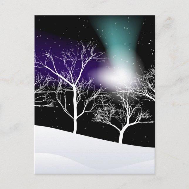 Carte Postale Arrière - plan d'hiver (Devant)