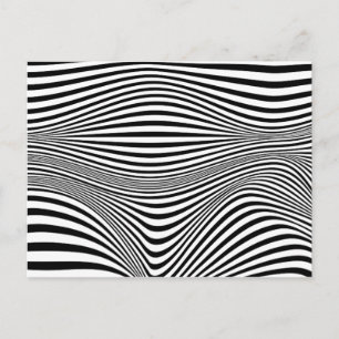 Carte Postale Arrière - plan d'illusion optique Abstraite