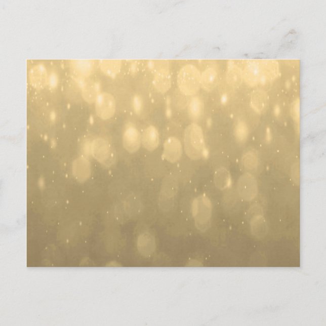 Carte Postale Arrière - plan - Gold Bokeh Parties scintillant Lu (Devant)