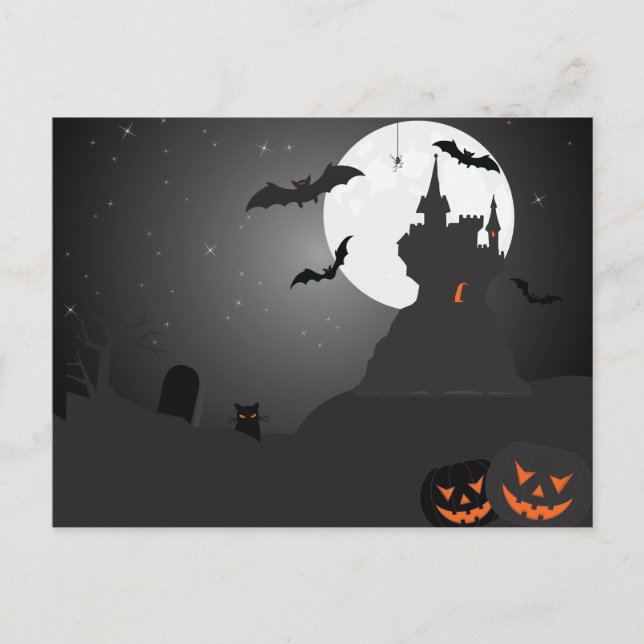 Carte Postale Arrière-Plan Halloween effrayant (Devant)