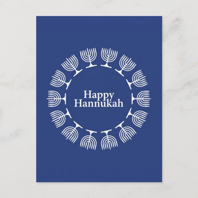 Carte Postale Arrière - plan Menorah (Devant)