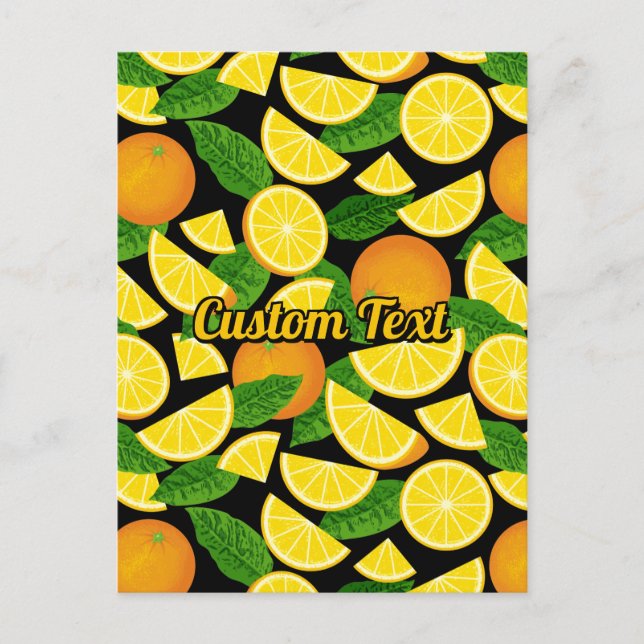 Carte Postale Arrière - plan orange (Devant)