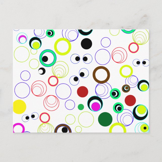 Carte Postale Arrière - plan Silly Circles (Devant)