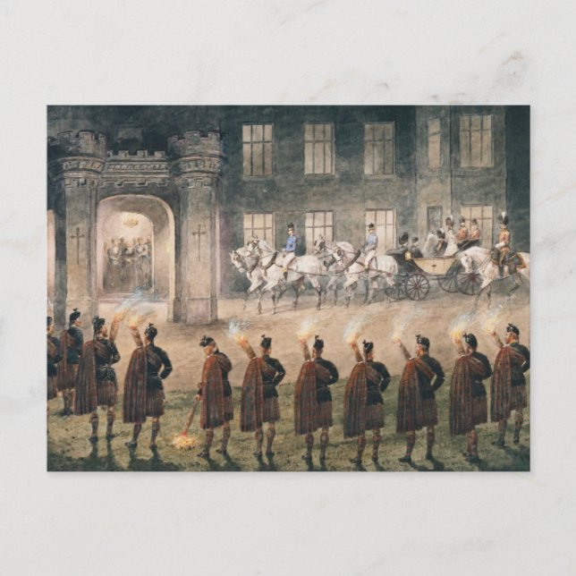 Carte Postale Arrivée de Nicholas II au Château Balmoral (Devant)