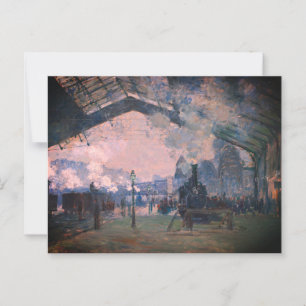 Carte Postale Arrivée du train de Normandie, Gare Saint-Lazare :