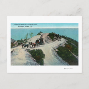 Carte Postale Arrondir la boucle sur la route de la scène
