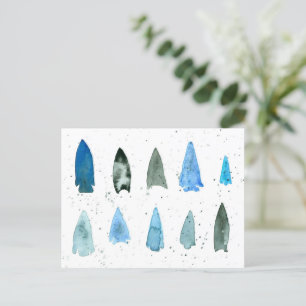 Carte Postale Arrowhead projectile Points Autochtones autochtone
