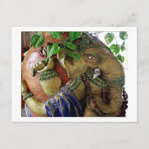 Carte Postale ART101 Ganesha avec eau sainte KALASHA