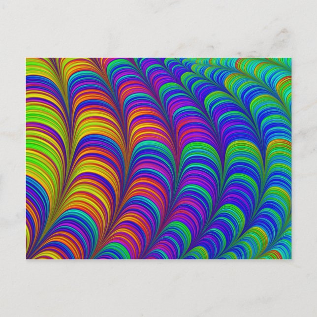 Carte Postale Art abstrait 3D de couleur arc-en-ciel (Devant)