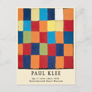 Carte Postale Art abstrait Bauhaus remixé vintage Paul Klee