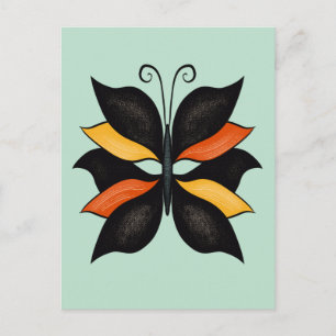 Carte Postale Art abstrait de papillon joli