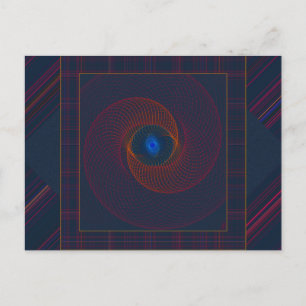 Carte Postale Art abstrait de vortex fractal