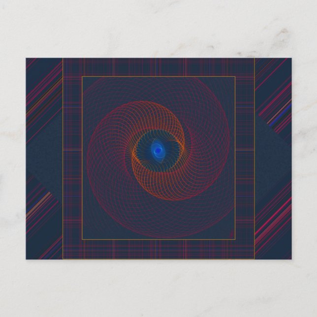 Carte Postale Art abstrait de vortex fractal (Devant)