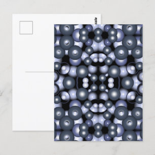 Carte Postale Art abstrait d'orbital à cercle concentrique globa