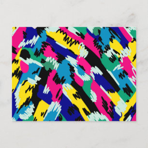 Carte Postale Art Abstrait en gras dans les couleurs primaires