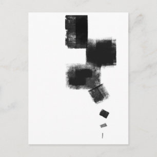Carte Postale Art Abstrait minimaliste noir et blanc