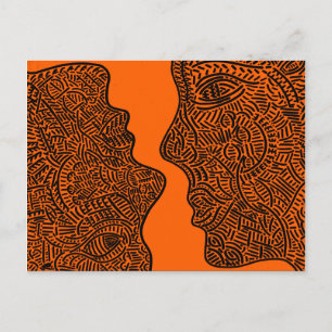 Carte Postale Art abstrait original