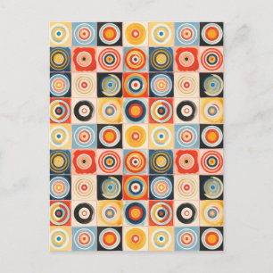 Carte Postale Art Abstrait rétro dans le style de Hilma af Klint