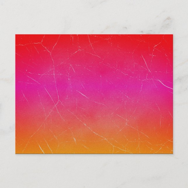 Carte Postale Art Abstrait rouge rose orange (Devant)