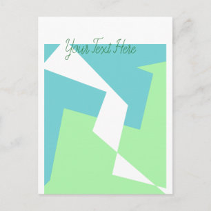 Carte Postale Art Abstrait Turquoise Bleu Vert