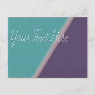 Carte Postale Art Abstrait Turquoise violet