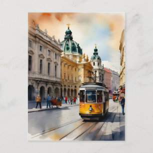 Carte Postale art aquarelle de Vienne