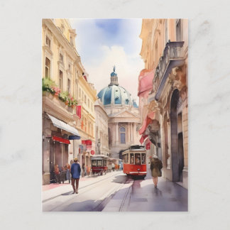 Carte Postale art aquarelle de Vienne