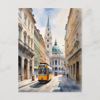 Carte Postale art aquarelle de Vienne