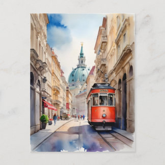 Carte Postale art aquarelle de Vienne