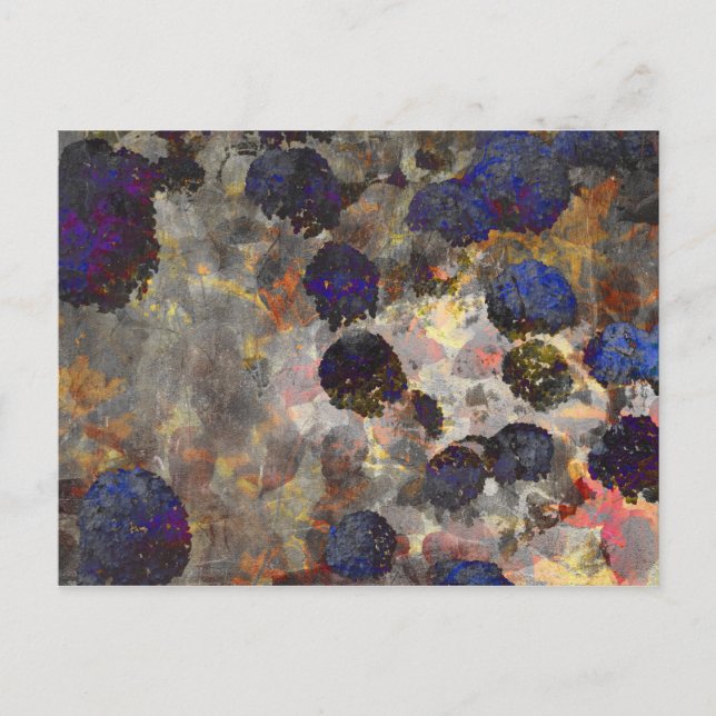 Carte Postale Art arrière - plan numérique de fleurs / motif de  (Devant)