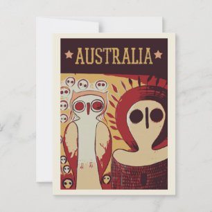 Carte Postale Art australien aborigène en Australie
