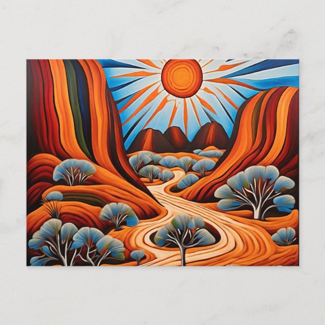 Carte Postale Art australien Outback (Devant)