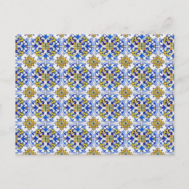 Carte Postale Art Azulejo sans fil (Devant)