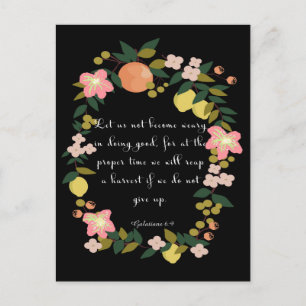 Carte Postale Art chrétien cool - Galates 6:9