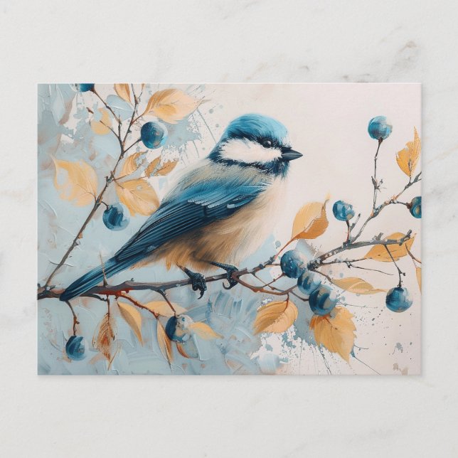 Carte Postale Art d'aquarelle Blue Jay (Devant)
